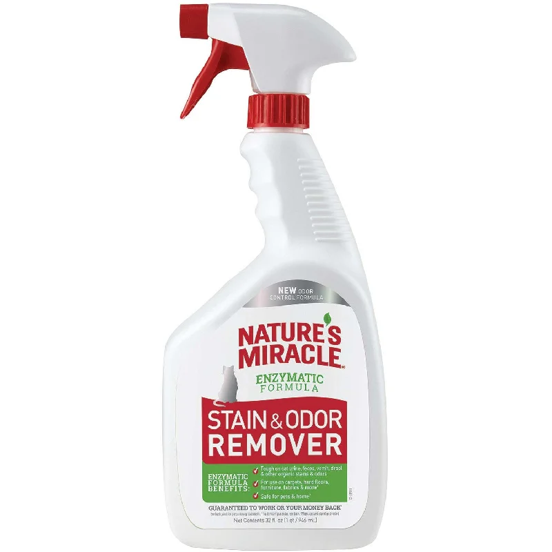 rabbit hutch outdoor waterproof-Natures Miracle P-96974 Just for Cats Stain & Odor Remover, 32 Oz