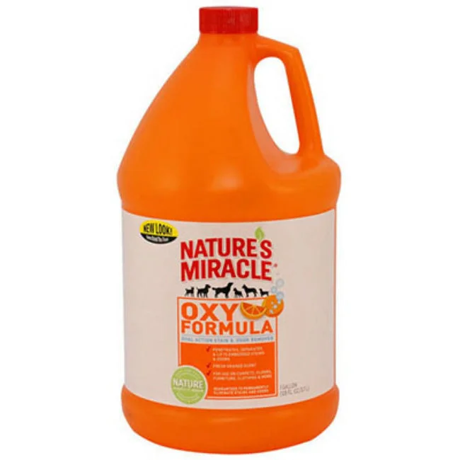 cat litter deodorizer natural-Nature's Miracle P-98171 Oxy Formula Stain & Odor Remover, Fresh Scent, 1 Gallon