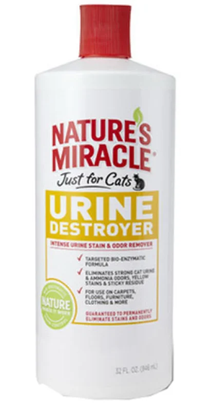 dog puzzle feeder for mental stimulation-Natures Miracle P-98317 Cat Urine Destroyer, 32 Ounce