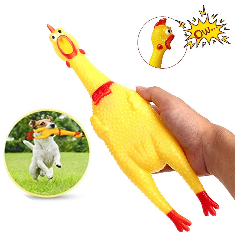 calming dog bed for anxiety-Pets Chicken Squeeze Sound Funny Toy