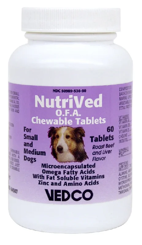 pet tracker chip with GPS-NutriVed O.F.A. for Small and Medium Dogs, 60 ct