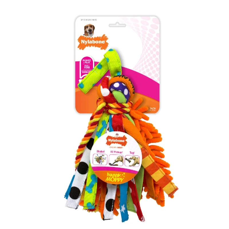 dog raincoat with hood-Nylabone Happy Moppy Interactive Dog Toy