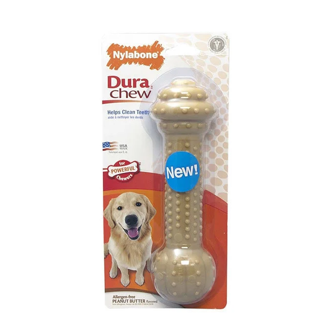 large parrot cage with stand-Nylabone Peanut Butter Barbell Chew Large