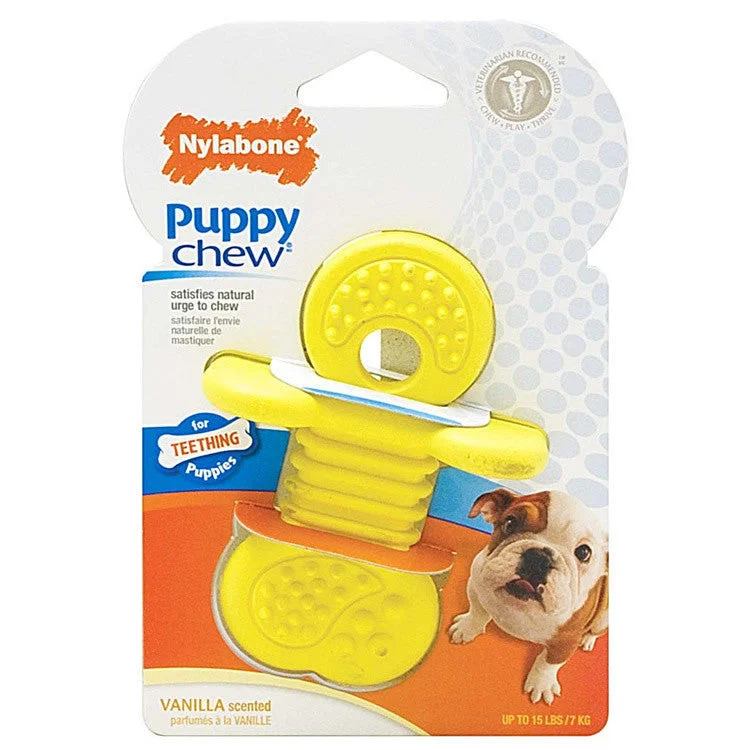 cat litter deodorizer natural-Nylabone Small Vanilla Scented Puppy Rubber Teether