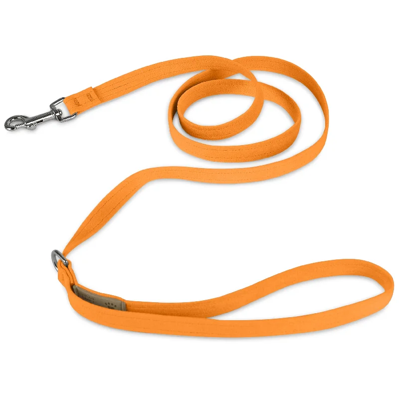 cat grooming gloves with silicone tips-Tangerine Solid Leash