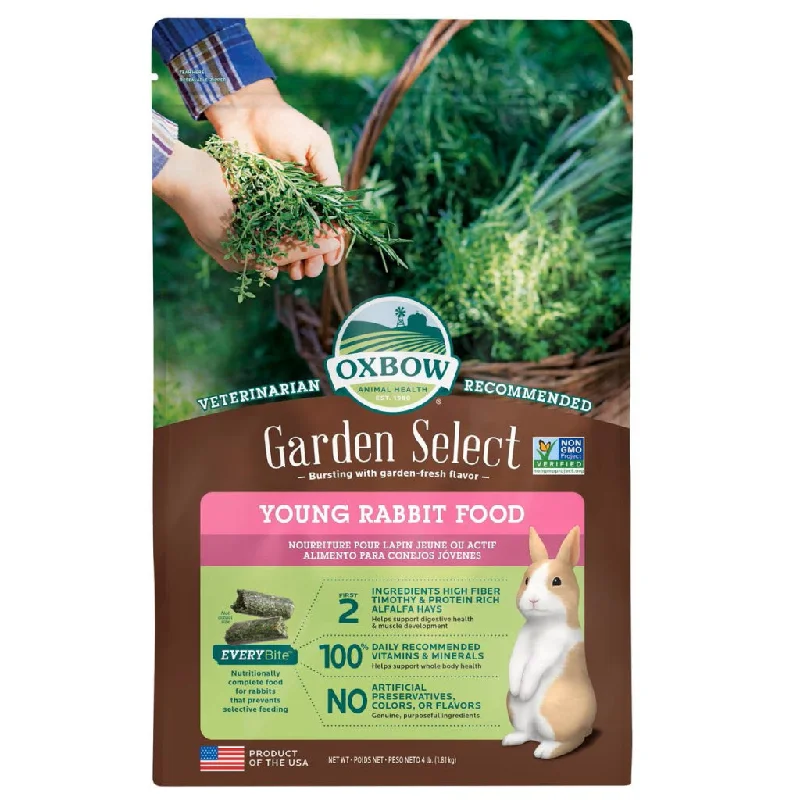 dog leash with waste bag holder-Oxbow Animal Health Garden Select Young Rabbit Food (4 lb)