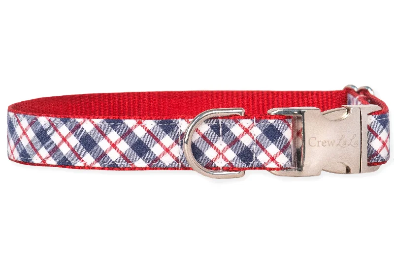 dog life jacket for swimming-Palmetto Plaid Dog Collar