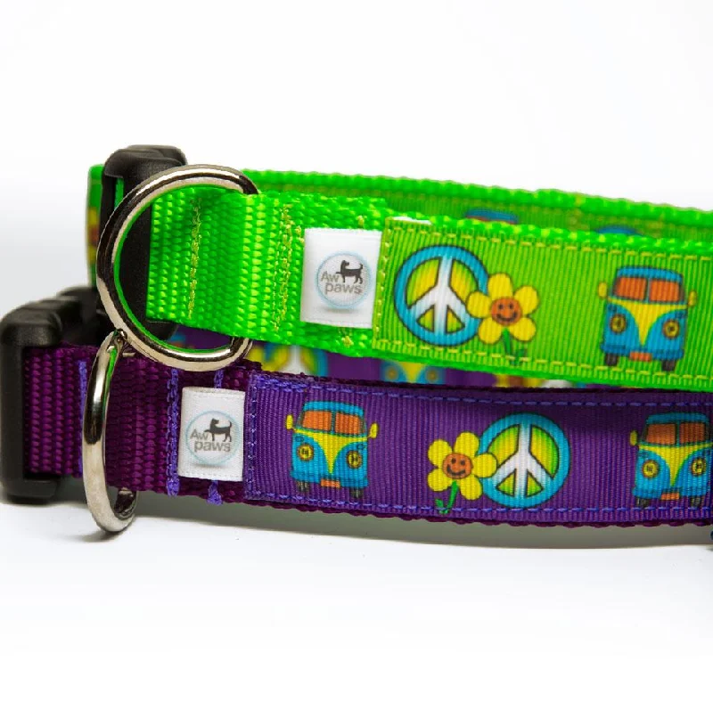 soft-sided dog crate travel-Peace Sign Dog Collar