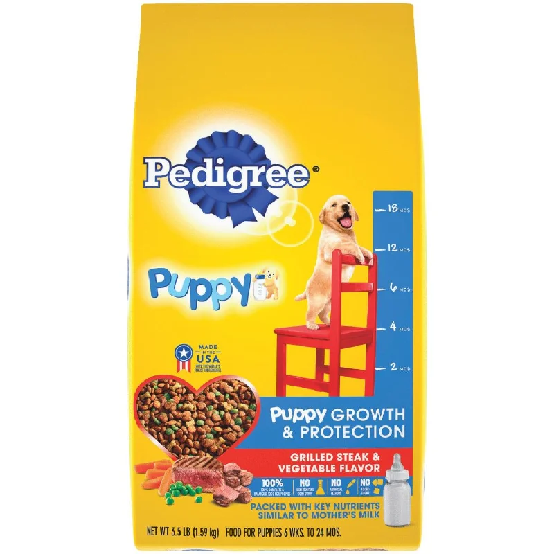 pet stroller for small dogs-Pedigree Complete Nutrition 3.5 Lb. Grilled Steak & Vegetable Dry Puppy Food