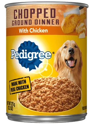 pet hair vacuum for couch-PEDIGREE® Wet Dog Food Chopped Ground Dinner with Chicken