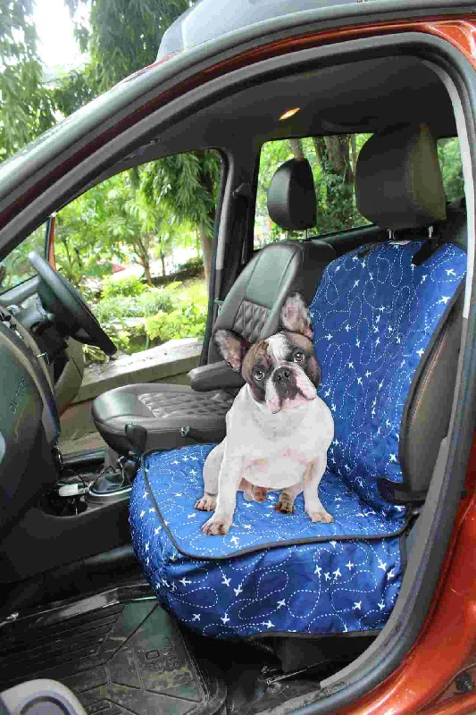 heavy-duty dog crate for large dogs-Pet Car Seat Protector-FRONT-Bucket Seat-Aero Blue-Water & Stain Resistant Nonslip-Pet & Human Travel