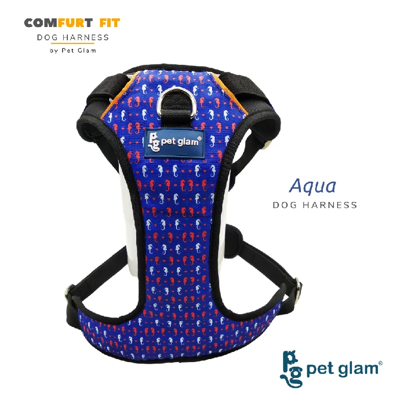 chew-proof rabbit water bottle-Pet Glam Dog Harness AQUA