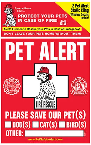 anti-bark collar for small dogs-Pet Safety Alert Pet Alert Decal