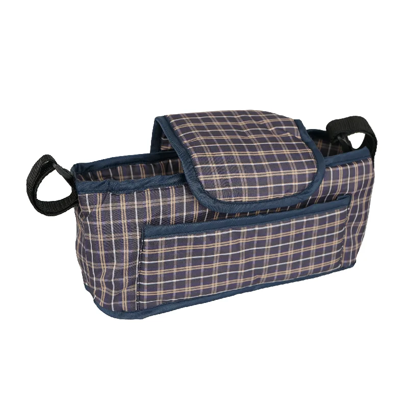 dog puzzle feeder for mental stimulation-Pet Stroller Caddy Bag - Blue Tartan