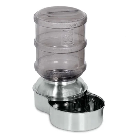 slow feeder bowl for dogs-Petmate Stainless Steel Replendish Waterer