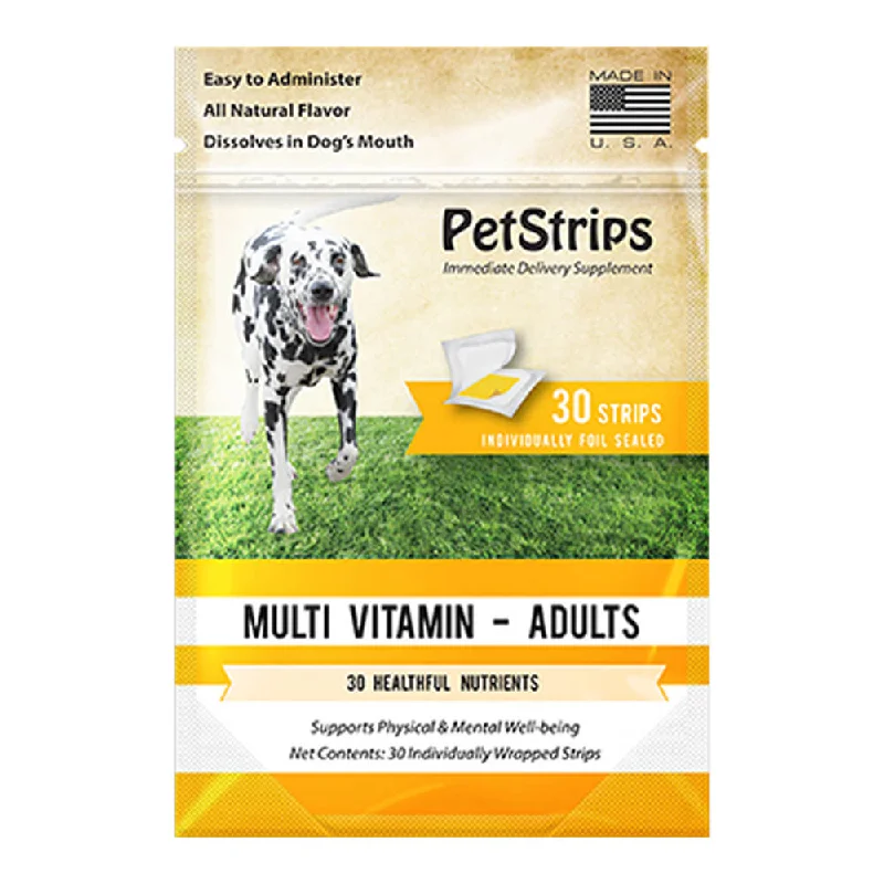 cat grass growing kit organic-PetStrips Multi Vitamin Adult for Dogs, 30 Strips