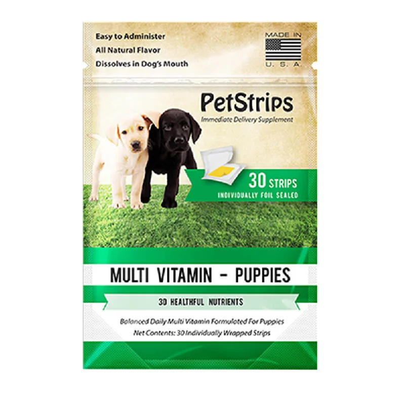 chew-proof rabbit water bottle-PetStrips Multi Vitamin Puppies, 30 Strips