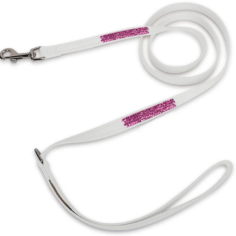 automatic ball launcher for dogs-Pink is Love Pink Crystal Rocks Leash