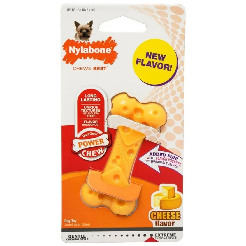 orthopedic memory foam dog bed-Nylabone DuraChew Cheese Bone Dog Chew