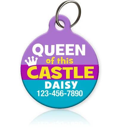 pet tracker chip with GPS-Queen of this Castle Pet ID Tag