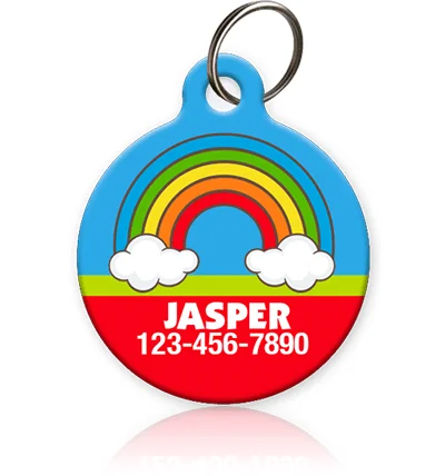 soft cat cave bed enclosed-Rainbow 2 Pet ID Tag