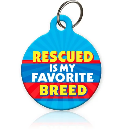 dog seat cover for cars waterproof-Rescued is my Fave Breed Pet ID Tag