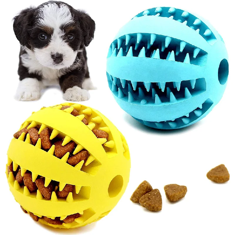 pet hair vacuum for couch-Rubber Dog Ball: Funny Toy for Tooth Cleaning