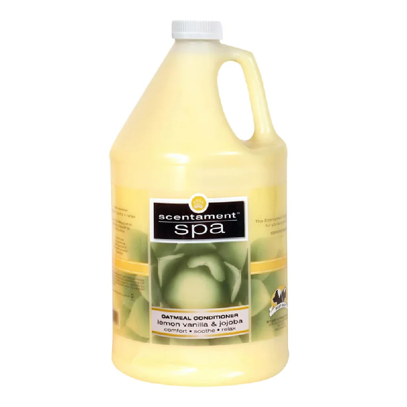 dog house heater for winter-Scentament Spa Lemon Vanilla Oatmeal Conditioner, Gallon