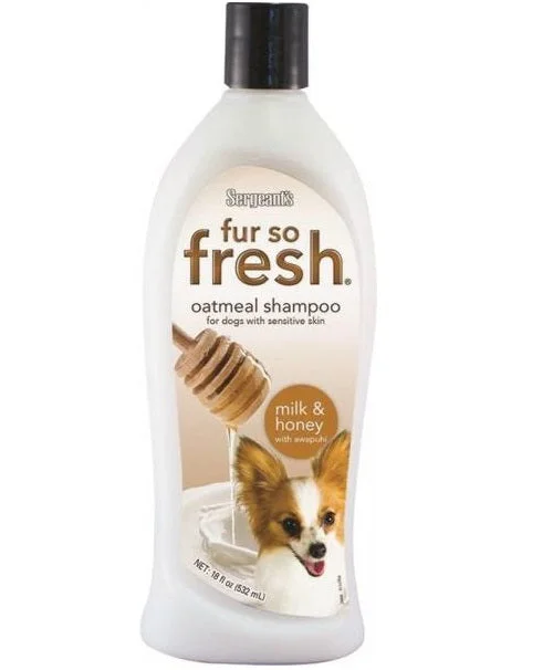 dog leash with waste bag holder-Sergeant's 03805 Fur So Fresh Oatmeal Dog Shampoo, 18 oz.