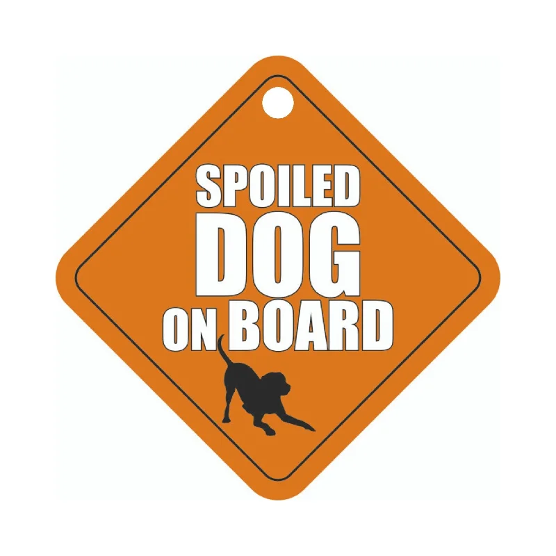 pet stroller for small dogs-Spoiled Dog Car Sign