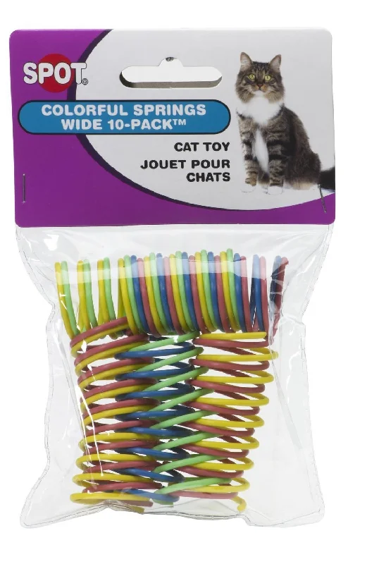 chicken coop automatic door opener-Spot® 2515 Wide Colorful Springs Cat Toy, 10-Pack