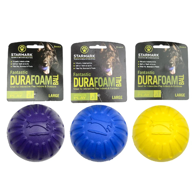 chew toys for aggressive chewers-Starmark Fantastic Durafoam Ball - Large