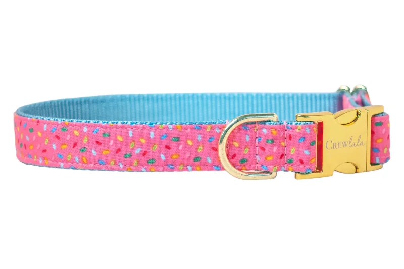 cat tunnel play toy collapsible-Strawberry Sprinkles Dog Collar