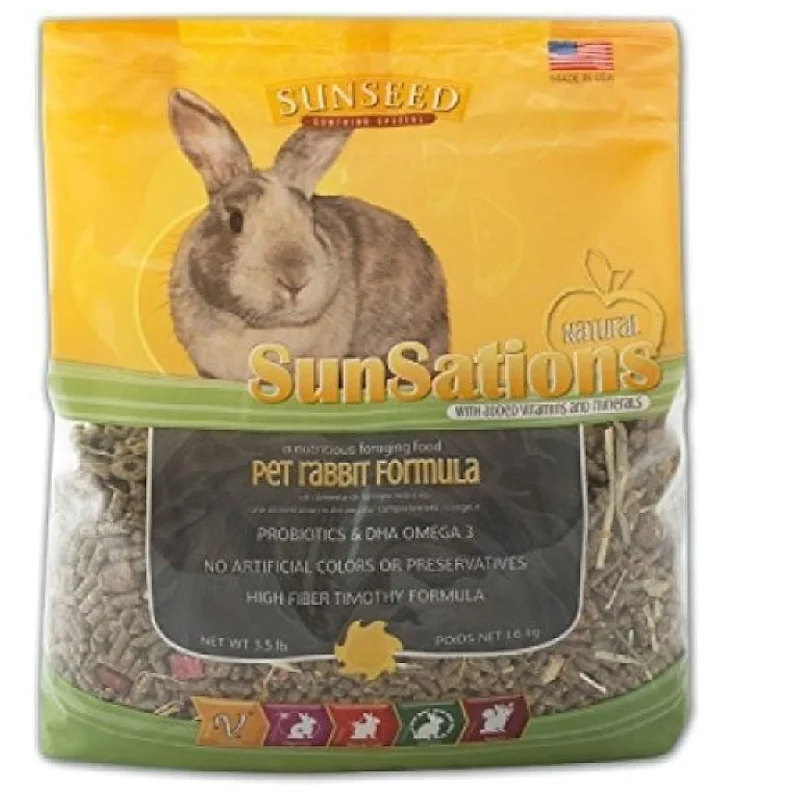 cat scratching post with hammock-Sunseed Sunsations Pet Rabbit Formula, 3 lbs