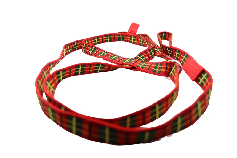 cat toy with motion sensor-Tartan Slim Figure of 8 Dog Lead