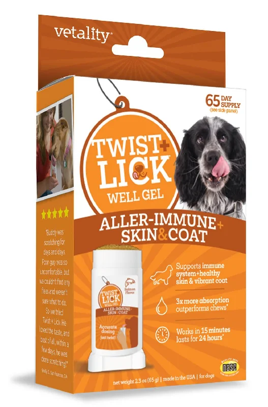 automatic water fountain for cats-Twist & Lick Aller-Immune and Skin & Coat Supplement