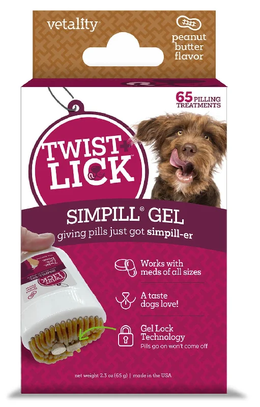 smart pet camera with treat dispenser-Twist & Lick SimPill, Peanut Butter Flavor