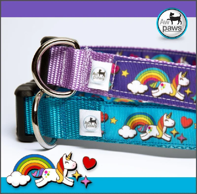 collapsible travel bowl for pets-Unicorn Dog Collar