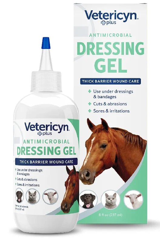 dog cooling vest for summer heat-Vetericyn Plus Antimicrobial Dressing Gel, 8 oz