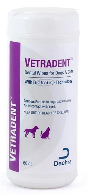 pet first aid kit for emergencies-Vetradent Dental Wipes, 60 ct