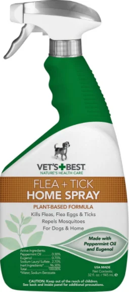 pet carrier airline approved-Vet's Best Flea and Tick Home Spray for Dogs (32 oz)