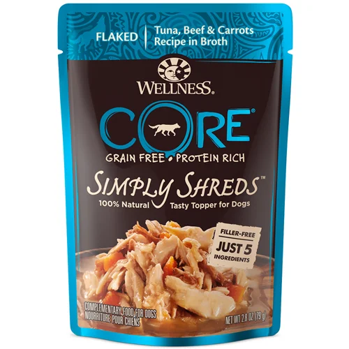 chicken coop automatic door opener-Wellness CORE Simply Shreds Tuna, Beef & Carrots Dog Food