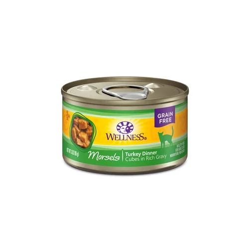 puppy chew bone natural-Wellness Grain Free Morsels Turkey Entree Canned Cat Food