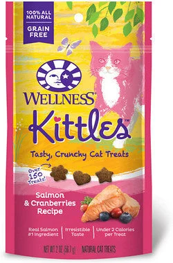 automatic pet feeder with timer-Wellness Kittles Grain-Free Salmon & Cranberries Recipe Crunchy Cat Treats