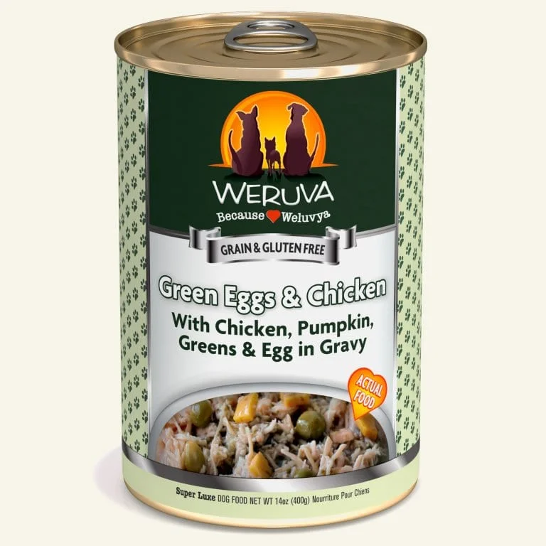 natural dog shampoo for sensitive skin-Weruva Green Eggs and Chicken Dog Cans