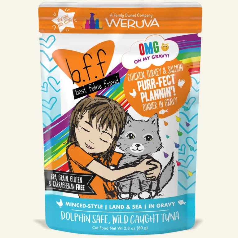 large breed dog joint supplements-Weruva OMG Pouch Purr-Fect Plannin'! Chicken, Turkey & Salmon