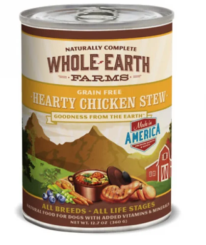 rabbit hutch outdoor waterproof-Whole Earth Farms Grain Free Hearty Chicken Stew Canned Dog Food