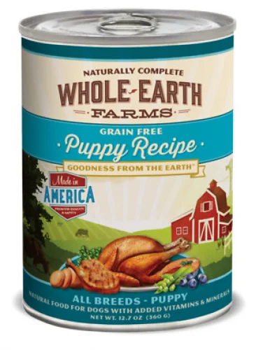 dog training clicker with wrist strap-Whole Earth Farms Grain Free Puppy Recipe Canned Dog Food