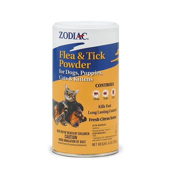 dog leash with waste bag holder-ZODIAC® FLEA & TICK POWDER FOR DOGS, PUPPIES, CATS & KITTENS