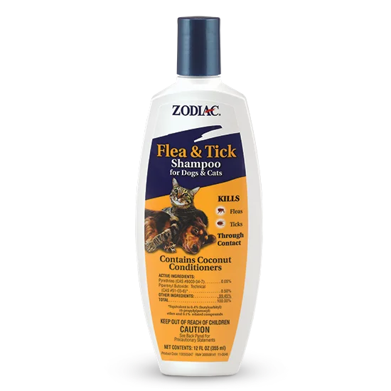 dog bike trailer for large breeds-ZODIAC FLEA & TICK SHAMPOO FOR DOGS & CATS (12 oz.)